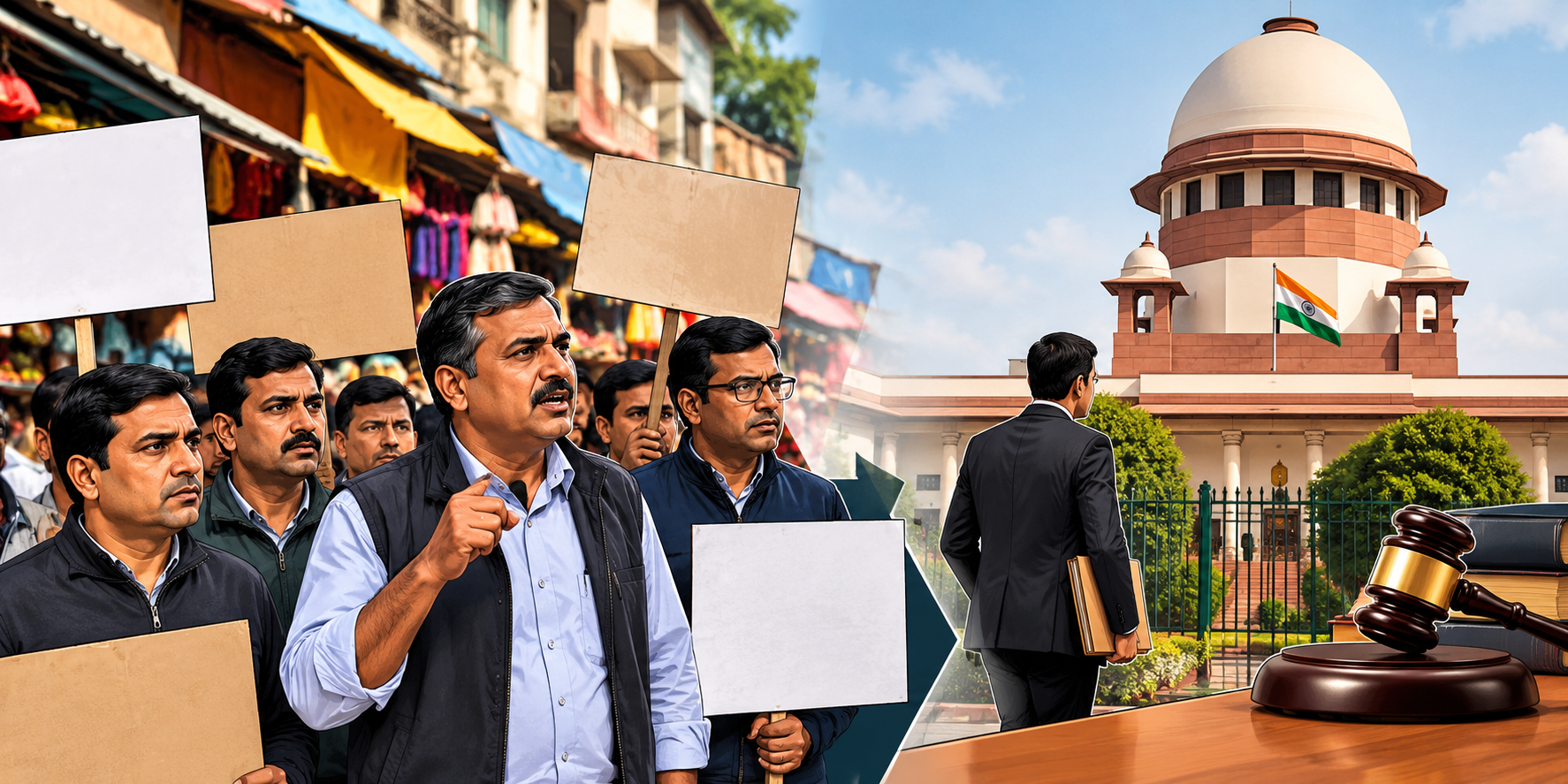 Delhi Traders Seek Designated Protest Sites Away From Markets, Move Supreme Court